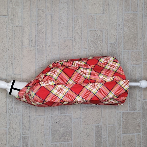 VINTAGE Plaid Coat Notched Rounded Collar 2 Button - Picture 4 of 14